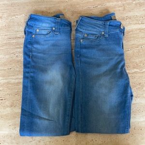 Two pairs of celebrity pink girls jeans